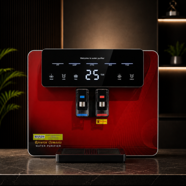 HANZO RO Hot, Cold & Normal Smart Water Dispenser (Crimson Red)