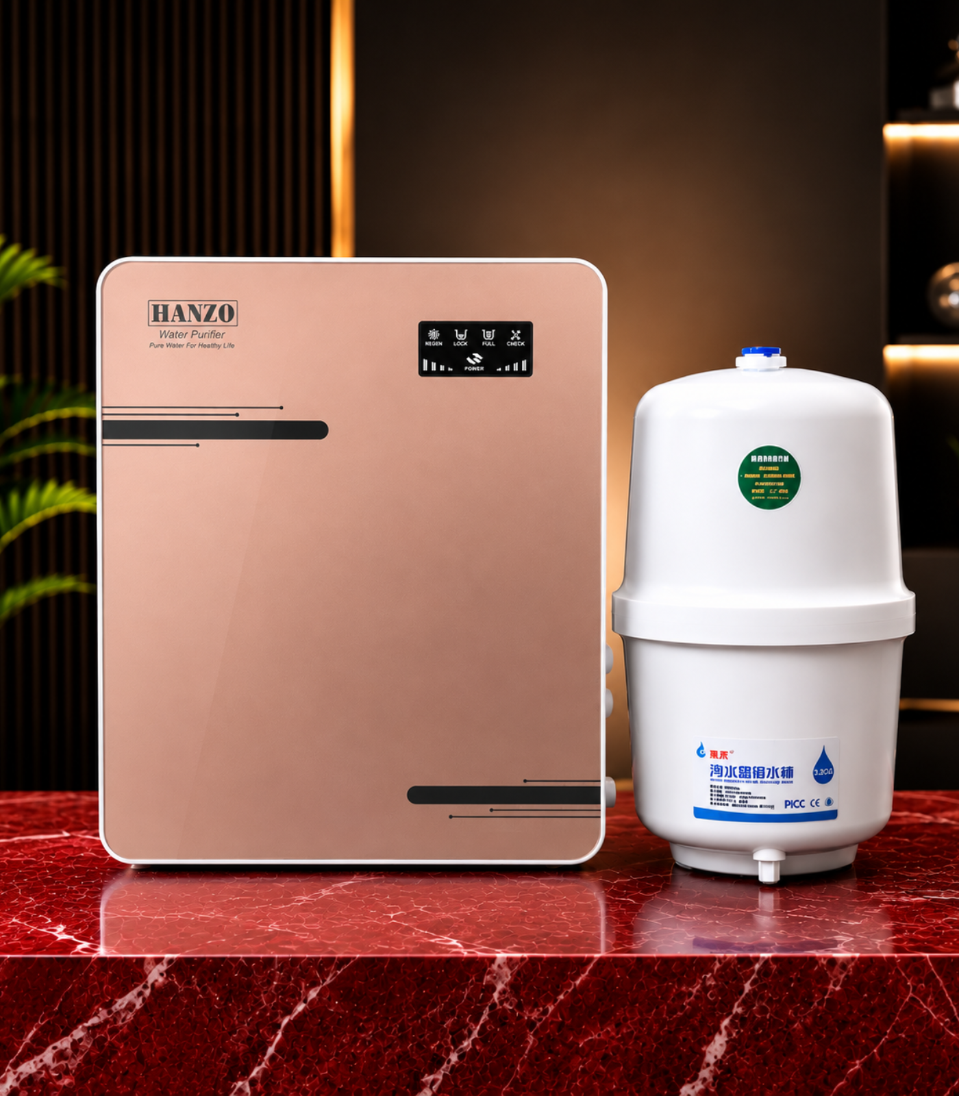 HANZO Box Model (Rose Pink Edition) Smart RO Water Purifier
